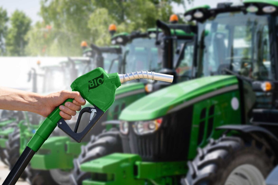 Zapfpistole am Traktor